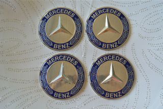 Mercedes Benz Wheel Center Sticker Emblem Badges Decal 56mm 4 Pieces