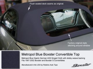 Porsche Boxster Convertible Top A5S Singed Blue