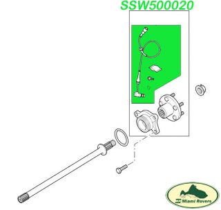 Land Rover Front ABS Sensor Discovery 2 II SSW500020 Wabco New