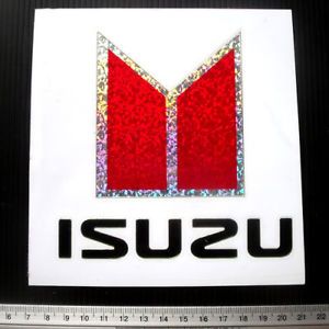 Isuzu Car Racing Reflective Light Sticker Decals Red