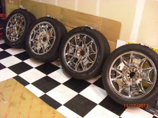 Chrome KMC 20" Wheels w Tires