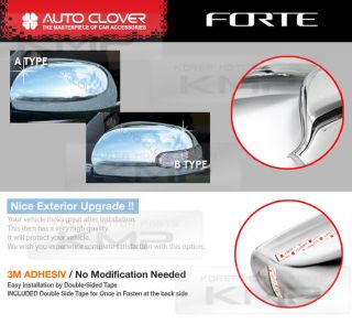 Chrome Side Mirror Cover Molding B614 B615 Fit Kia Cerato Forte Sedan 2010 2012