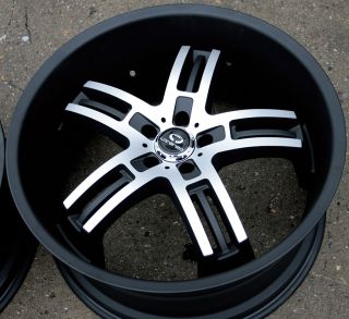 Lorenzo WL026 22" Black Rims Wheels Nissan Maxima Staggered