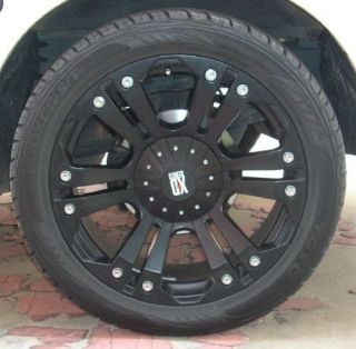 4 22x9 5 KMC Monster Wheels and Tyres Package Chevy Dodge RAM 2500 8 Stud