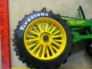 John Deere 1937 Model B 1 16 Scale Toy Tractor Firestone Tires Limited Edition