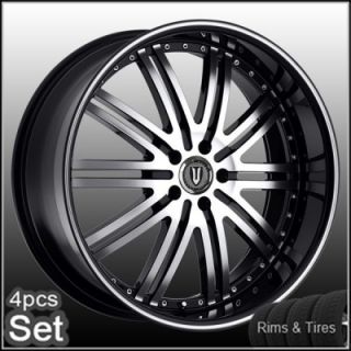 20" D1 Chrome Wheels and Tires Pkg for Lexus Impala Honda Audi Jaguar Rims
