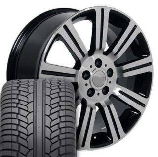 22" Black Stormer Wheels Rims Tires Fit Range Land Rover HSE Sport LR3 LR4