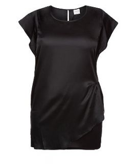 Junarose Black Frill Sleeve Tunic Dress