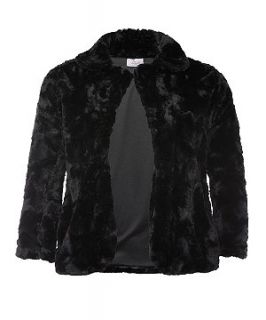 Praslin Black Faux Fur Jacket