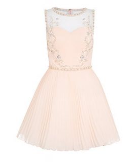 Chi Chi Shell Pink Beaded Top Prom Dress