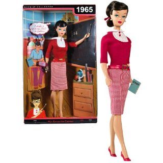 Mattel Year 2009 Barbie Collector Classic 1965 Reproduction "My Favorite Career" Series 12 Inch Doll   STUDENT TEACHER with Glasses, Globe, Pointer, Doll Stand and Certificate of Authenticity (R4471) Toys & Games