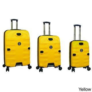 Traveler's Club Ford Mustang Series 3 piece Super Durable Polycarbonate Spinner Luggage Set Traveler's Club Luggage Three piece Sets