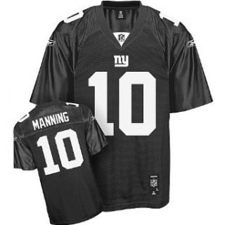 Eli Manning New York Giants 2008 NFL Black Shadow Stitched Premier Jersey (XXXX Large, New York Giants Black) Clothing