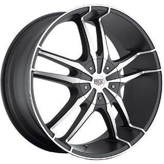 Rev 291 22 Black Wheel / Rim 5x4.5 with a 15mm Offset and a 72.7 Hub Bore. Partnumber 291MB 2296515 Automotive