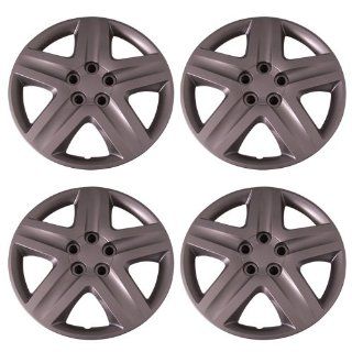 Set of 4 Silver 17 Inch Aftermarket Replacement Hubcaps with Metal Clip Retention System   Part Number IWC431/17S Automotive