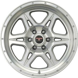 Level 8 Strike 6 16 Silver Wheel / Rim 6x4.5 with a  6mm Offset and a 83.7 Hub Bore. Partnumber 62103 Automotive