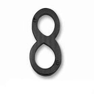 Address Number Size 6", Number 7, Color Black  Outdoor Plaques  Patio, Lawn & Garden