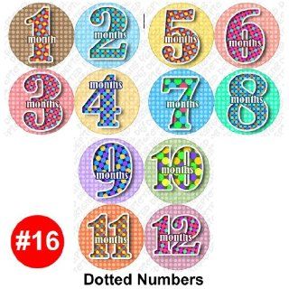 DOTTED NUMBERS Baby Month Onesie Stickers Baby Shower Gift Photo Shower Stickers, baby shower gift by OnesieStickers Baby