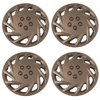 Set of 4 Silver 14 Inch Aftermarket Replacement Hubcaps with Metal Clip Retention System   Part Number IWC118/14S Automotive
