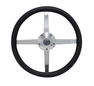 14" ForeverSharp Lakester 4 Spoke Steering Wheel w/ Black Half Wrap Automotive