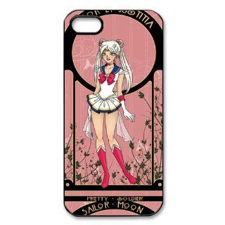 DiyPhoneCover Custom The Anime "Sailor Moon" Printed Silicon Protective Black Case Cover for Apple iPhone 5 DPC 2013 05195 Cell Phones & Accessories