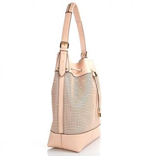 Vince Camuto Perforated Leather Drawstring Bag