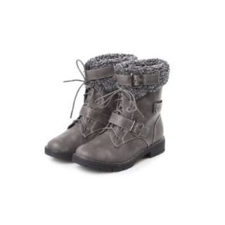Reneeze ABBY 03 Women's Winter Combat Boots  Gray Shoes
