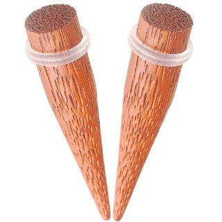 9/16" inch (14mm)   Organic Rose wood Ear large Gauges stretched Stretching Expanders Stretchers Tapers Plugs Earlets with Double Silicone o rings ABEB   Pierced Body Piercing Jewelry   Sold as a Pair Jewelry