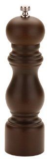 MIU 8 Inch Walnut Finish Wood Peppermill with Stainless Steel Gear Kitchen & Dining