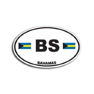 BS BAHAMAS Country Auto Oval Flag   Window Bumper Sticker Automotive