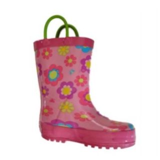 Circo Girls Pink Flower Rain Boots Galoshes Gardening Shoes Shoes