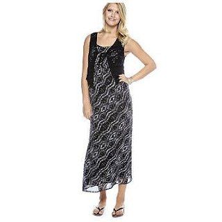 ND New Directions Women's Maxi Dress with Vest