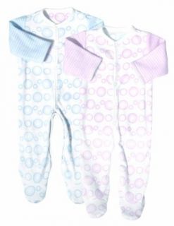 Twotara Newborn Baby Footie Pj   Gender Neutral, Pink to Blue Reversible Clothing
