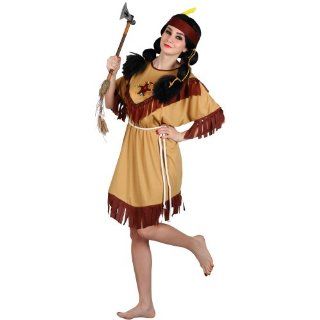Fancy Dress Fast Adult Ladies Native Indian Squaw Fancy Dress Costume (Large) 18   20 Toys & Games