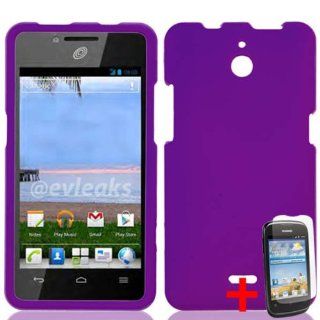 HUAWEI ASCEND PLUS H881C PURPLE RUBBERIZED COVER SNAP ON HARD CASE + SCREEN PROTECTOR from [ACCESSORY ARENA] Cell Phones & Accessories