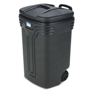 Semco 45 Gallon Blow Molded Rectangle Trash Can with Wheels   Case Pack of 5   Trash Cans