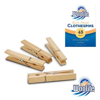 Woolite Birchwood Clothes Pins   48 Pack   Clothesline Accessories