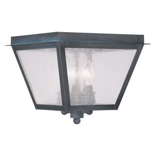 Livex Amwell 2549 61 3 Light Outdoor Ceiling Mount in Charcoal   Outdoor Ceiling Lights