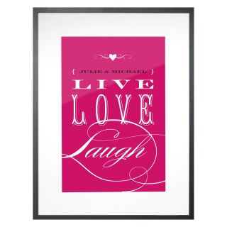 Live Love Laugh Personalized Framed Wall Decor   18W x 24H in.   Framed Wall Art