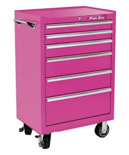 The Original Pink Box 6 Drawer Roll Away Cabinet   Tool Chests & Cabinets