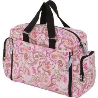 Bumble Collection Natalie Travel Tote Diaper Bag   Pink Paisley   Designer Diaper Bags