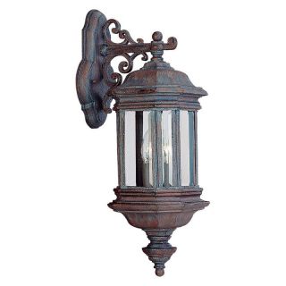 Sea Gull Hill Gate Outdoor Hanging Wall Lantern   19.75H in. Textured Rust   Outdoor Wall Lights