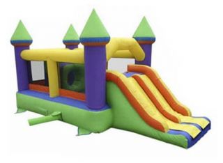 Commercial Castle Combo Slide and Bounce House   Commercial Inflatables