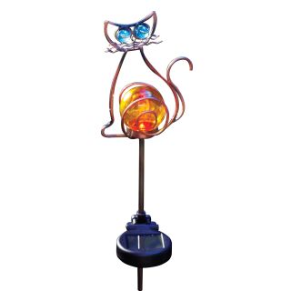 Moonrays Solar Powered Color Changing LED Cat Stake Light   Solar Lights