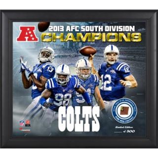 Indianapolis Colts 2013 AFC South Champs Framed 15 x 17 Collage with Game Used Football   Limited Edition of 500