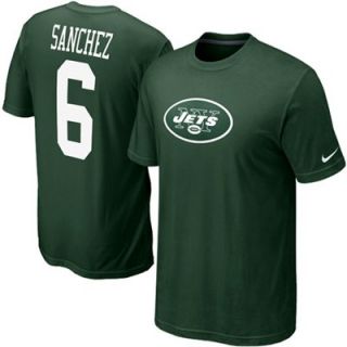 Nike Mark Sanchez New York Jets #6 Name & Number T Shirt   Green