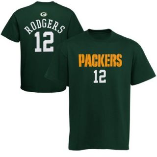 Aaron Rodgers Green Bay Packers Youth Primary Name and Number T Shirt   Green