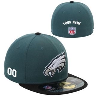 New Era Philadelphia Eagles Mens Customized On Field 59FIFTY Football Structured Fitted Hat  