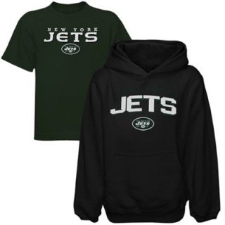 New York Jets Preschool T Shirt & Hoodie Set   Black/Green