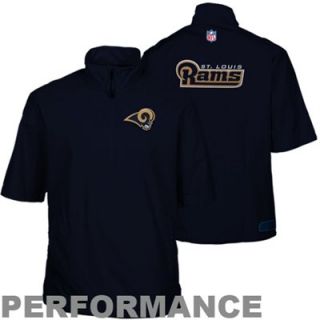 Nike St. Louis Rams Hot Quarter Zip Short Sleeve Pullover Performance Jacket   Navy Blue